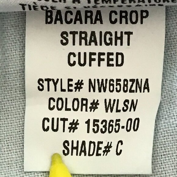 Hudson Bacara Crop Straight Cuffed Jeans Women 28 Blue Mid Rise Distressed 16282 - Picture 15 of 15